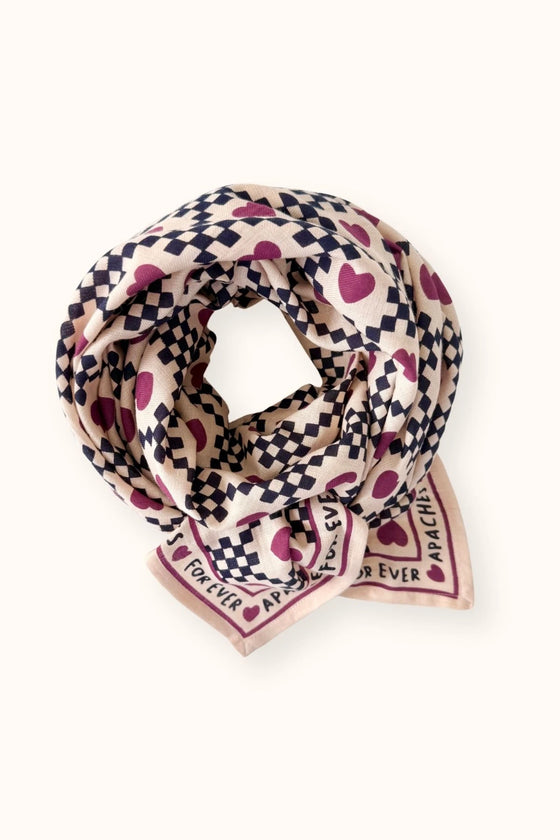 Foulard enfant et adulte Amor Macadamia Apaches Collections - accessoire mode famille