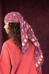 Foulard Apaches Collections Cactus Cherry – Accessoire en coton, grand ou petit modèle, imprimé original rouge et prune.
