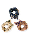 Petit foulard Manika et grand foulard Latika Cerisier Blush Apaches Collections.