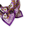 Petit foulard Manika et grand foulard Latika Coeur Violet Apaches Collections.