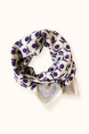 Petit foulard Manika et grand foulard Latika Lotus Orage Apaches Collections.