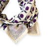 Petit foulard Manika et grand foulard Latika Lotus Orage Apaches Collections.