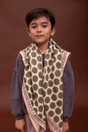 Grand foulard Latika Pesos Lichen Apaches Collections, 100 × 100 cm – autre vue