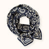 Petit foulard Manika Wonderful Navy Apaches Collections en coton - Accessoire mode enfant et adulte
