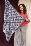 Petit foulard Manika Wonderful Navy Apaches Collections en coton - Accessoire mode enfant et adulte