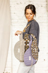 Grand sac banane Keli Khadi Violet Apaches Collections - banane matelassée vichy violet, accessoire mode concept store famille