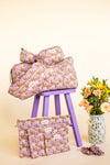 Grand sac banane Keli Soleil Lavande Apaches Collections - banane matelassée imprimé fleuri violet pour familles et enfants