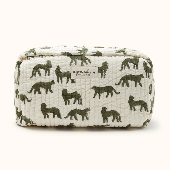 Grande trousse de toilette Rayane Bengale Eucalyptus Apaches Collections.