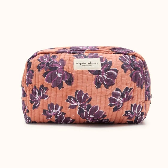 Grande trousse Gayane Violeta Rust Apaches Collections – Trousse de toilette ou maquillage en coton matelassé