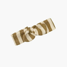  Headband rayé beige et écru avec nœud rond pour poupée 34-38 cm – accessoire compatible Minikane.