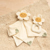 Hochet fleur Marguerite bébé Amadeus Les Petits écru jaune