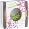 Hochet sensoriel Petit Boum en bois, modèle Donut Kiwis avec perles vertes
