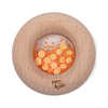 Hochet sensoriel en bois Petit Boum Donut Oranges avec perles et tranches d’orange
