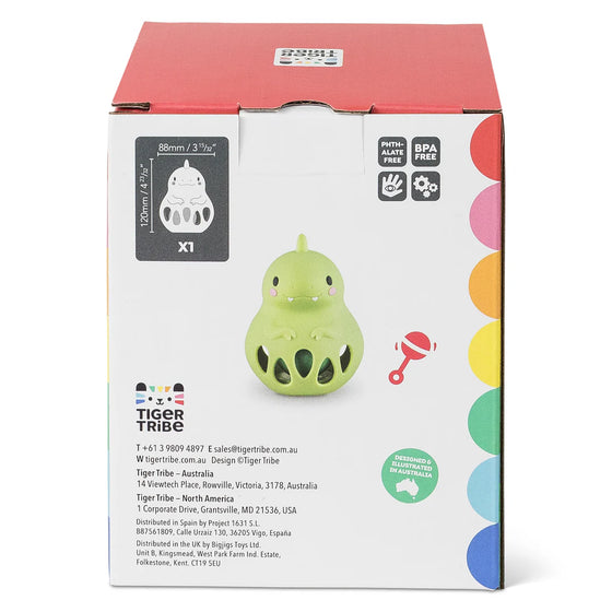 Hochet dinosaure en silicone Tiger Tribe – jouet d’éveil bébé