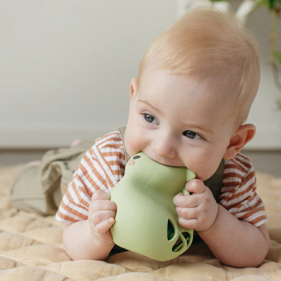 Hochet dinosaure en silicone Tiger Tribe – jouet d’éveil bébé