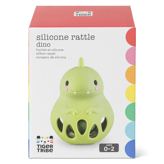 Hochet dinosaure en silicone Tiger Tribe – jouet d’éveil bébé