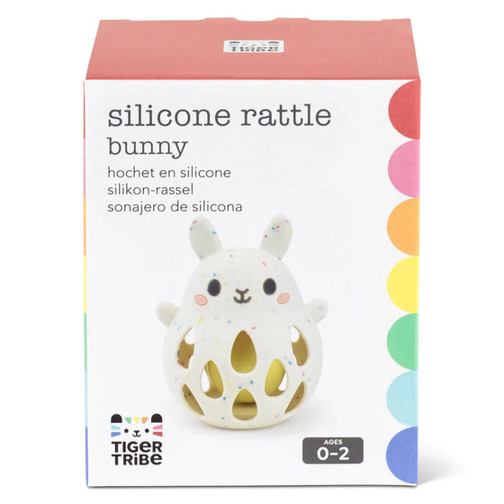 Hochet lapin en silicone Tiger Tribe – jouet d’éveil bébé