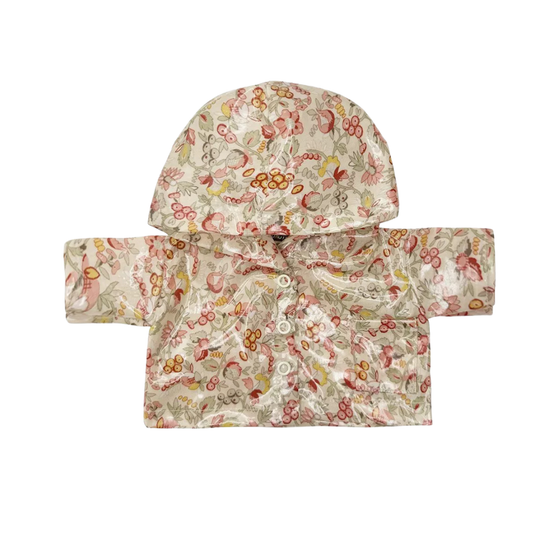 Imperméable Clotaire en coton enduit fleuri Mireille pour poupées Gordis – Minikane