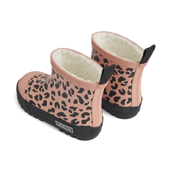 Bottes de pluie thermique pour enfants de la marque Liewood léopard tuscany