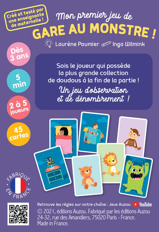 Boîte du jeu Auzou “Mon premier jeu de Gare au Monstre” – jeu d’observation et de dénombrement dès 3 ans