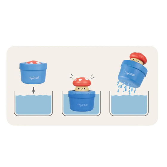 Jouet de bain champignon pop-up Tiger Tribe – jeu d’eau bébé
