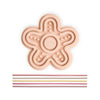 Jouet sensoriel en silicone Fleur Petal Mushie rose avec cordons