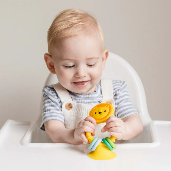 Jouet ventouse silicone lion Tiger Tribe hochet bébé chaise haute