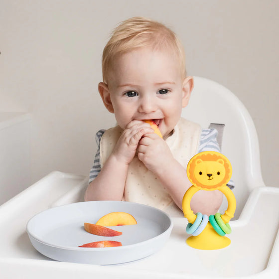 Jouet ventouse silicone lion Tiger Tribe hochet bébé chaise haute
