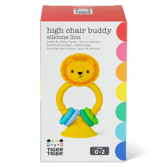Jouet ventouse silicone lion Tiger Tribe hochet bébé chaise haute