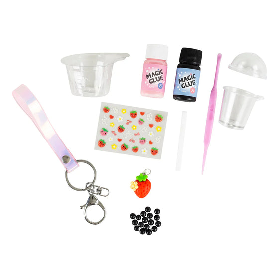 Kit breloque de sac Bubble Tea Fraise Tiger Tribe pour enfants – Ma Biche concept store