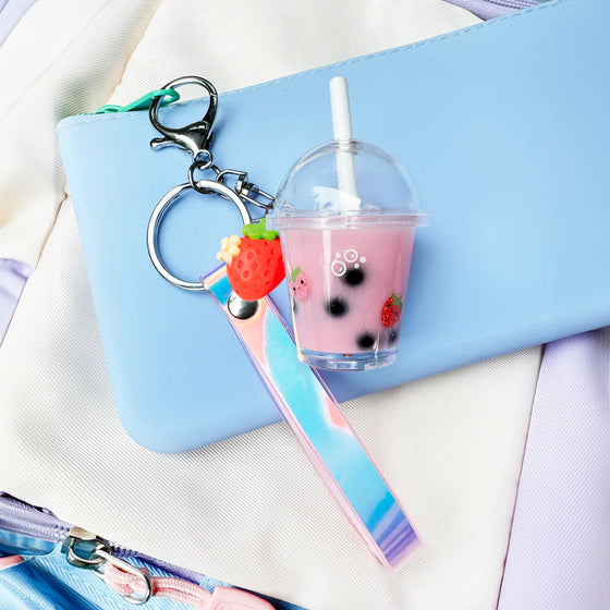 Kit breloque de sac Bubble Tea Fraise Tiger Tribe pour enfants – Ma Biche concept store