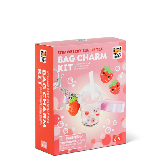 Kit breloque de sac Bubble Tea Fraise Tiger Tribe pour enfants – Ma Biche concept store