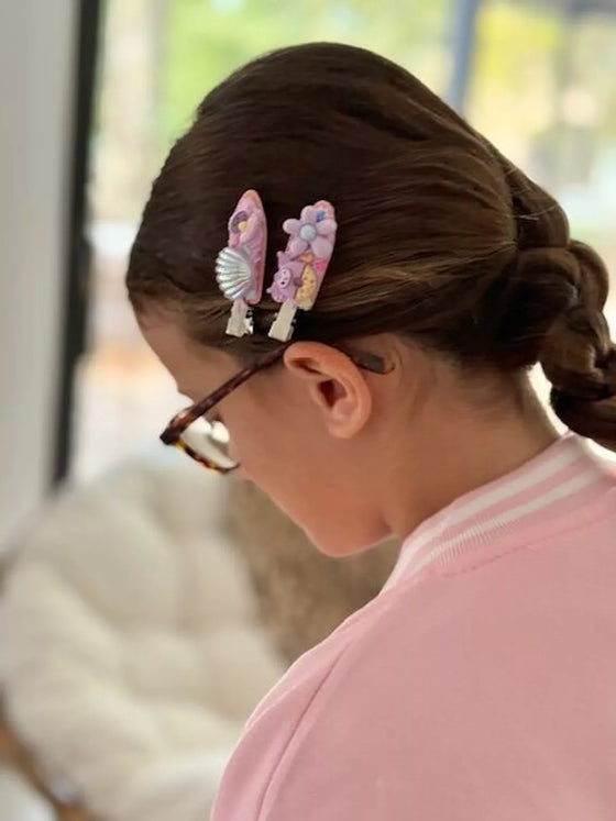 Kit DIY barrettes enfant Maison Ayaka avec pinces, crème décorative et éléments kawaii