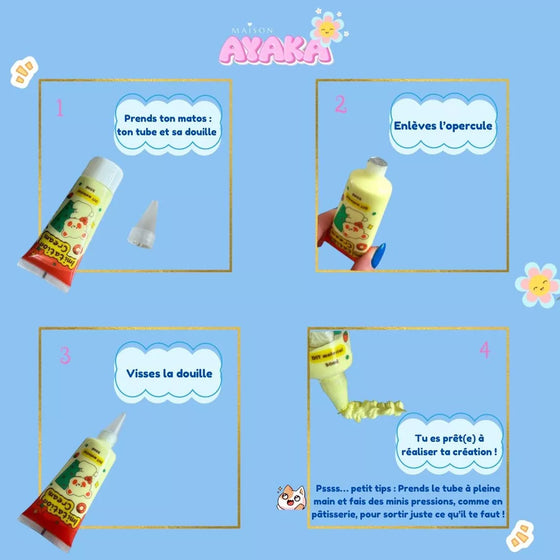 Kit DIY pour créer un porte-clés style motel avec crème imitation chantilly et mini décorations kawaii – Maison Ayaka