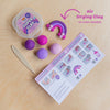 Kit pâte autodurcissante Twilight Tiger Tribe aux tons violets et roses – activité créative enfant sans cuisson