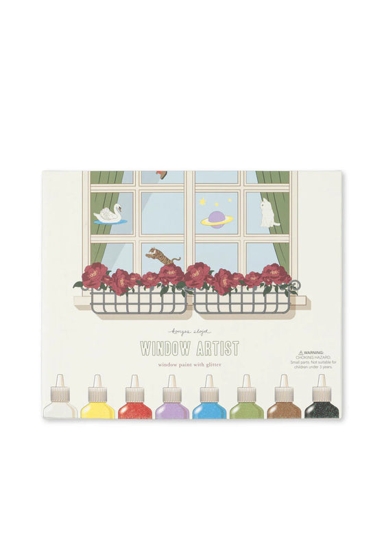 kit de peinture pour fenêtres enfants Konges Slojd avec paillettes