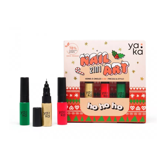 Kit de vernis nail art pour enfant édition limitée Noël Yaka.
