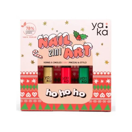 Kit de vernis nail art pour enfant édition limitée Noël Yaka.