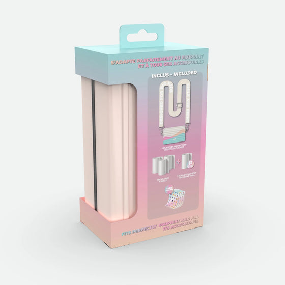 Kit voyage imprimante photo Pixi MOB avec housse, stickers et rouleaux papier