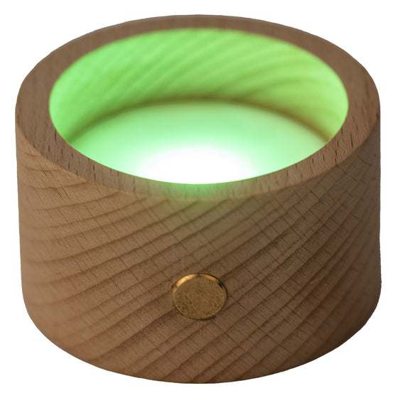 Socle lumineux en bois pour bouteille sensorielle - Petit Boum