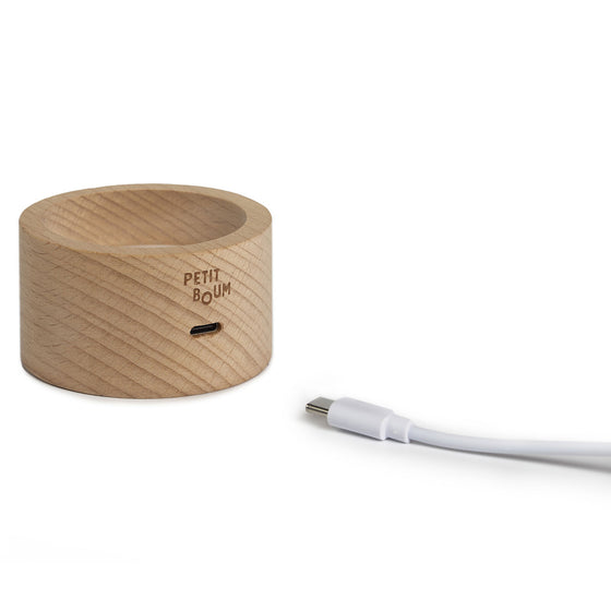 Socle lumineux en bois pour bouteille sensorielle - Petit Boum