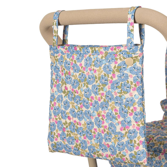 Landau jouet pour poupées Minnie motif fleuri bleu et rose – Konges Sløjd