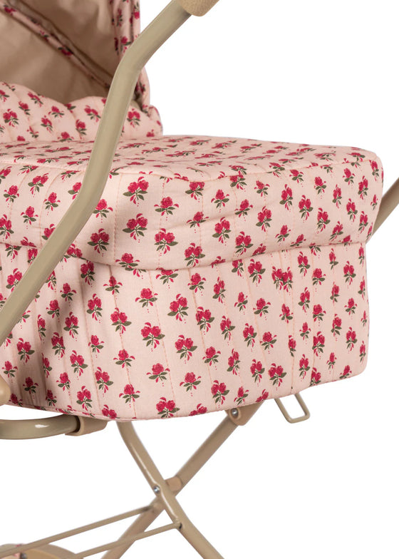 Landau poupée Rosie Rose Konges Slojd avec capote et panier de rangement
