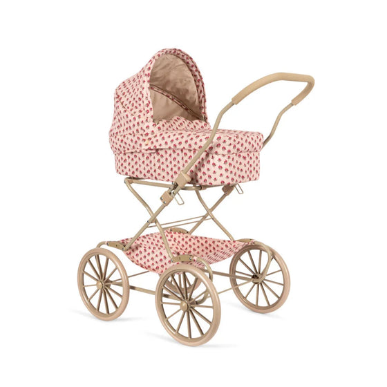 Landau poupée Rosie Rose Konges Slojd avec capote et panier de rangement