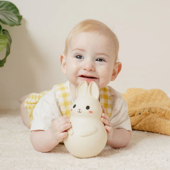 Jouet bébé lapin culbuto en plastique écologique – Tiger Tribe