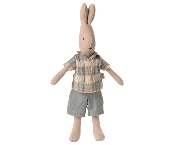 Ensemble vêtements Maileg taille 1 – chemise à carreaux et short en lin