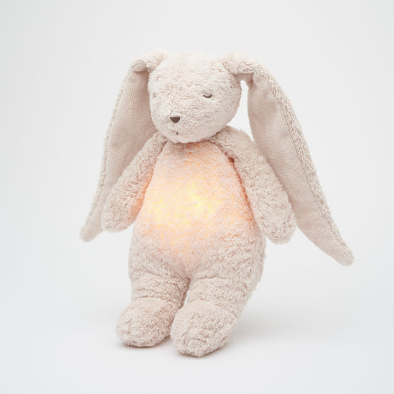 Moonie 2.0 lapin vintage rose – peluche veilleuse bruit blanc pour bébé