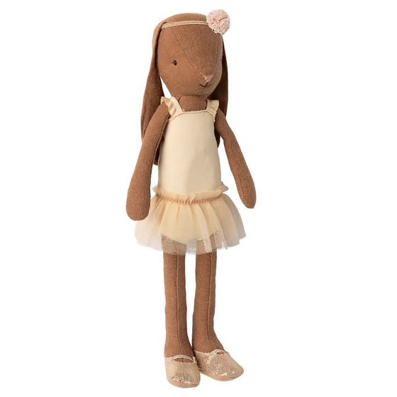 Lapine chocolat Maileg taille 2 en body et tutu crème — peluche élégante pour enfant, jouet d'imagination et décoration chambre
