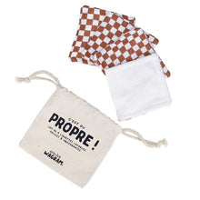  Lot de 4 lingettes - Damier - Atelier Wagram