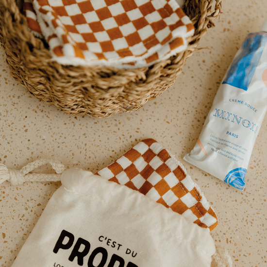 Lot de 4 lingettes - Damier - Atelier Wagram